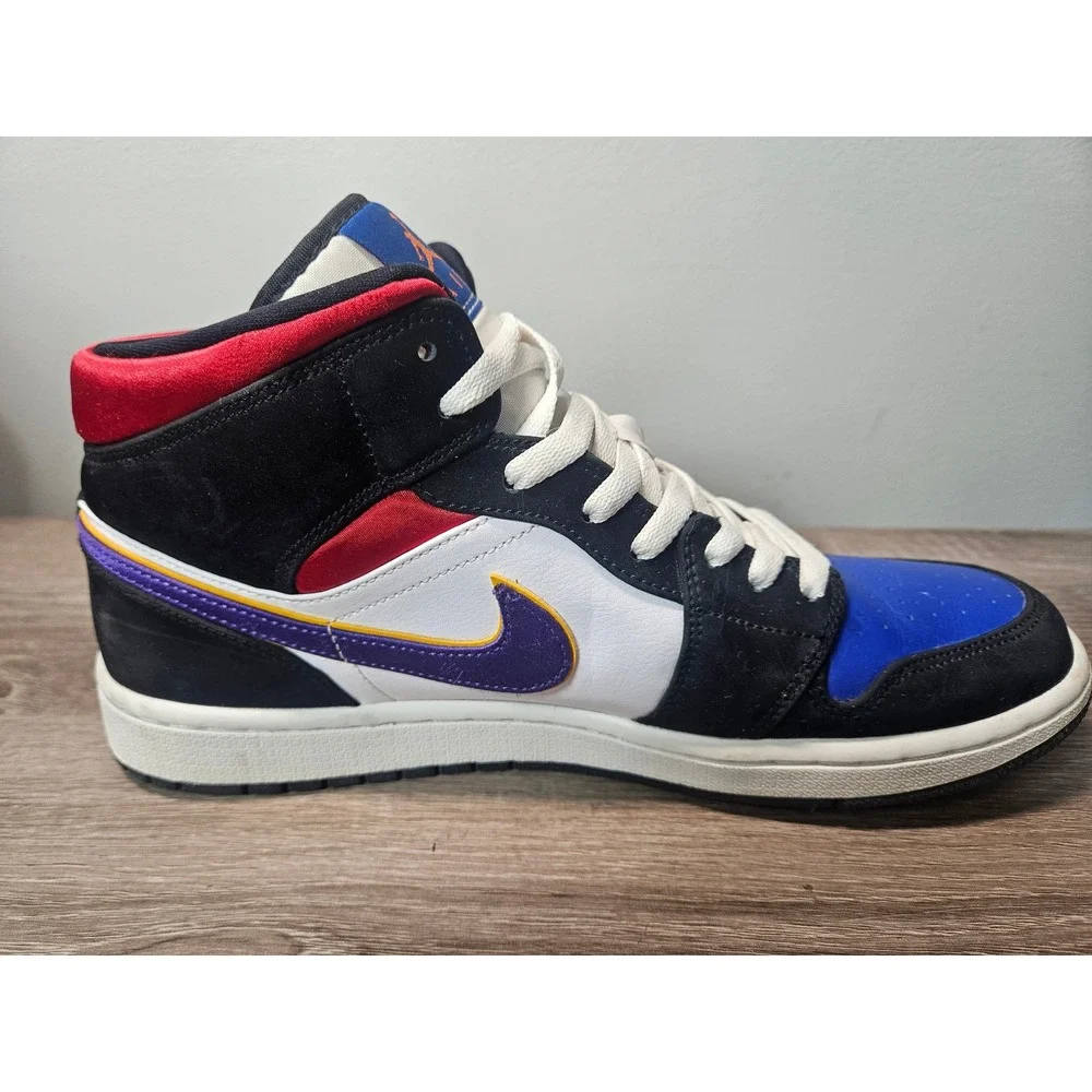 Air Jordan 1 Mid Lakers Top 3 Men's Athletic Shoes Size 10.5 852542-005
